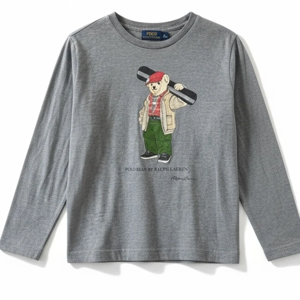 Vintage Polo Ralph Lauren Polo Bear Shirt Snowboarding Bear Boys Size 7